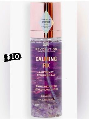 Makeup Revolution Calming Fix Amethyst Fixing Spray Hyaluronic Acid 2.87 fl oz